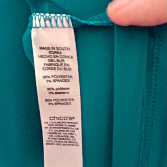 Chicos Off the Rack scoop neck tee, 3/4 sleeves. Very comfortable, Sz 3 $10 NWT - Picture 3 of 10